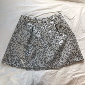 • 2/$10 • Silver Leaf Print Skirt